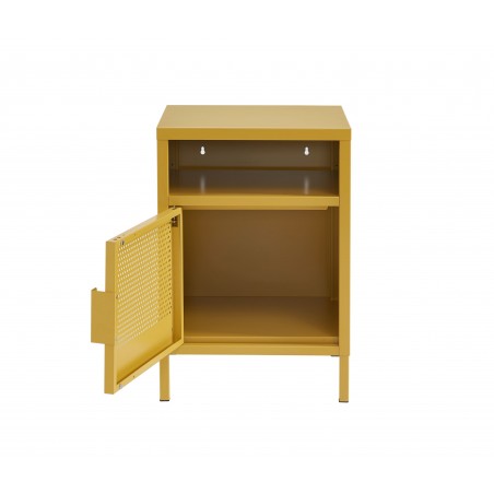 Table de chevet PANTONE métal jaune moutarde 40cm