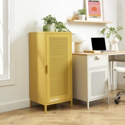 Caisson de bureau PANTONE métal jaune moutarde h105cm