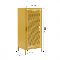 Caisson de bureau PANTONE métal jaune moutarde h105cm