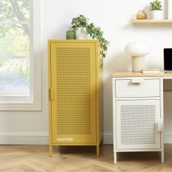 Caisson de bureau PANTONE métal jaune moutarde h105cm