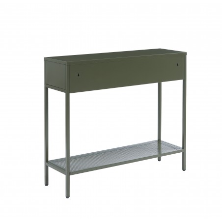 Console PANTONE métal vert olive foncé 100cm