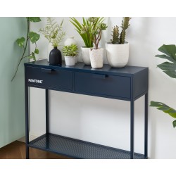 Console PANTONE métal bleu nuit 100cm