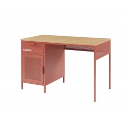 Bureau PANTONE métal terracotta 120cm