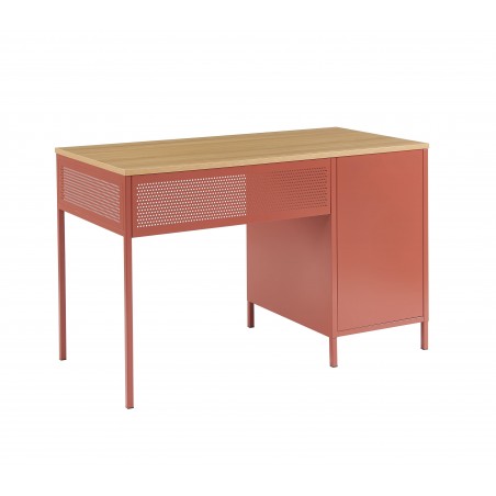 Bureau PANTONE métal terracotta 120cm