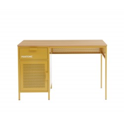 Bureau PANTONE métal jaune moutarde 120cm