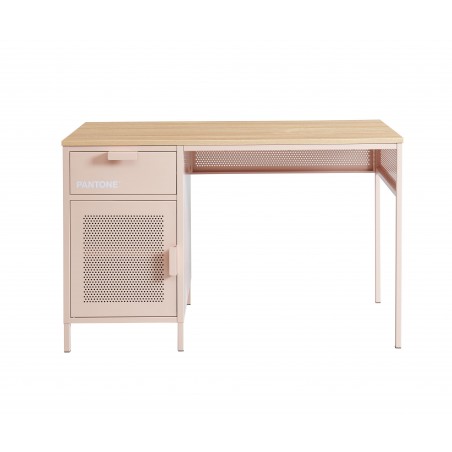 Bureau PANTONE métal rose blush 120cm