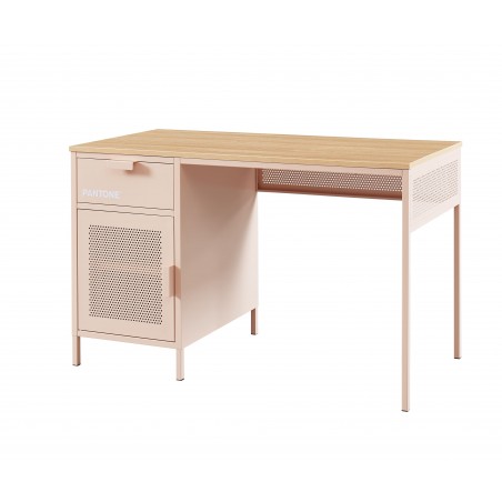 Bureau PANTONE métal rose blush 120cm