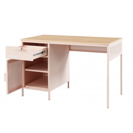 Bureau PANTONE métal rose blush 120cm