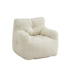 Pouf LUFFY velours côtelé beige