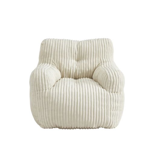 Pouf LUFFY velours côtelé beige