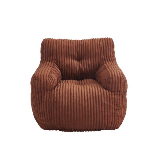 Pouf LUFFY velours côtelé terracotta