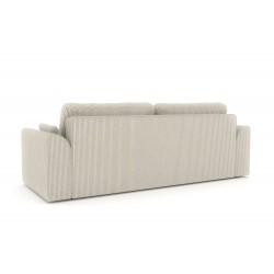 Canapé droit CAPUCINS convertible  velours cotêlé beige 3 places