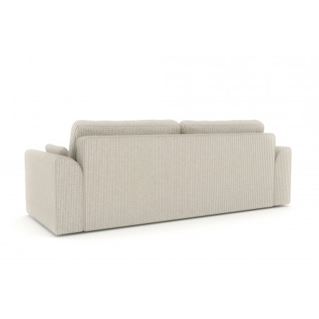 Canapé droit CAPUCINS convertible  velours cotêlé beige 3 places