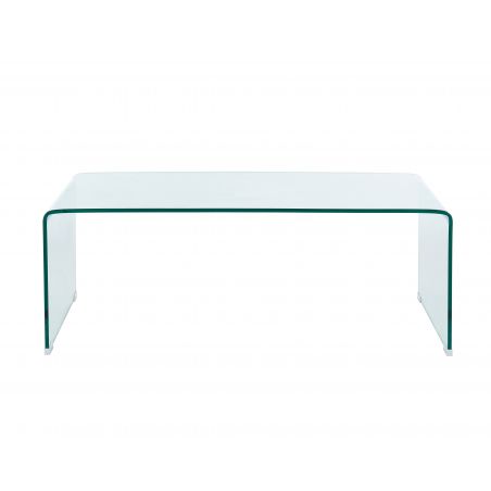 Table basse GINZA verre trempé transparent 120cm