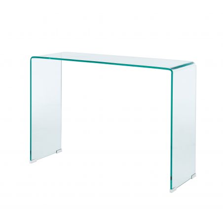 Console GINZA verre trempé transparent 110cm