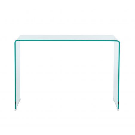 Console GINZA verre trempé transparent 110cm