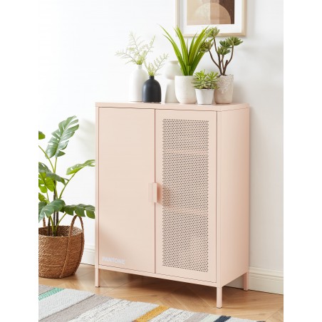 Buffet PANTONE métal rose blush h100cm