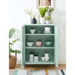 Buffet PANTONE métal vert menthe h100cm