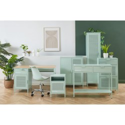 Buffet PANTONE métal vert menthe h100cm