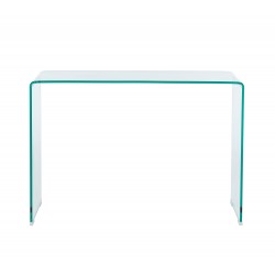 Console GINZA verre trempé transparent 110cm