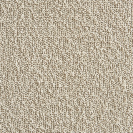 Lit coffre KULA tissu bouclette beige 160x200 sommier inclus