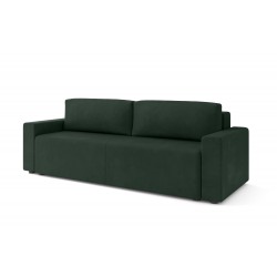 Canapé droit MAX convertible velours vert 3 places