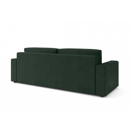 Canapé droit MAX convertible velours vert 3 places