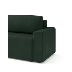 Canapé droit MAX convertible velours vert 3 places