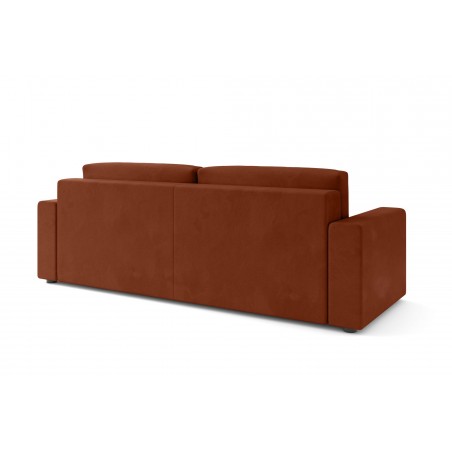 Canapé droit MAX convertible velours terracotta 3 places