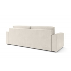 Canapé droit MAX convertible velours beige 3 places