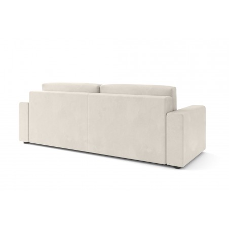 Canapé droit MAX convertible velours beige 3 places