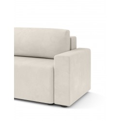 Canapé droit MAX convertible velours beige 3 places