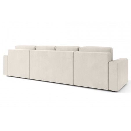 Canapé panoramique MAX convertible velours beige 6 places