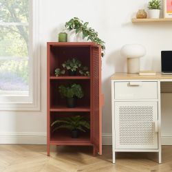 Caisson de bureau PANTONE métal terracotta h105cm