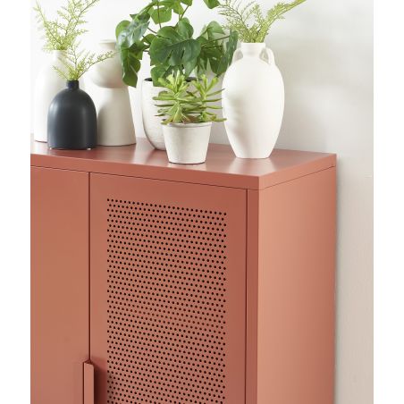 Buffet PANTONE métal terracotta h100cm