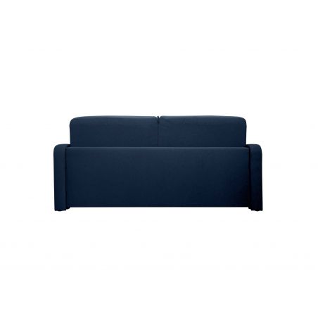 HORACE canapé convertible 3 places bleu nuit matelas Dunlopillo 140cm