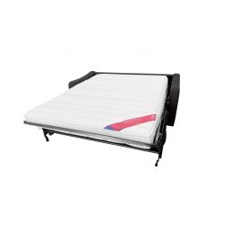 HORACE canapé convertible 3 places gris ardoise matelas Dunlopillo 140cm