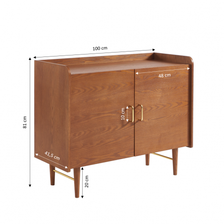 Buffet TWIGGY placage frêne 110cm