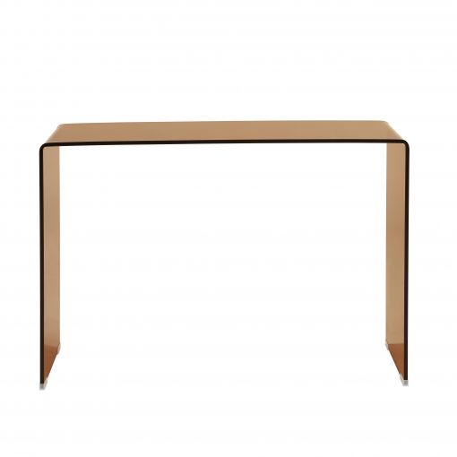 Console GINZA verre trempé caramel 110cm