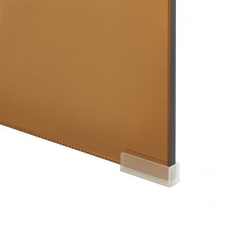 Console GINZA verre trempé caramel 110cm