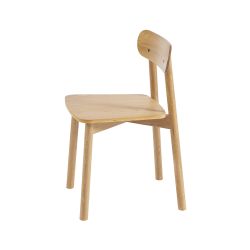 Lot de 2 chaises CELESTE chêne massifet pieds en placage chêne