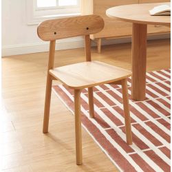 Lot de 2 chaises CELESTE chêne massifet pieds en placage chêne