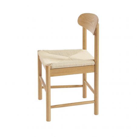 Lot de 2 chaises ODA chêne massif et corde