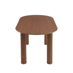 Table de séjour PENELOPE placage chêne couleur noyer 180cm