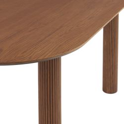 Table de séjour PENELOPE placage chêne couleur noyer 180cm