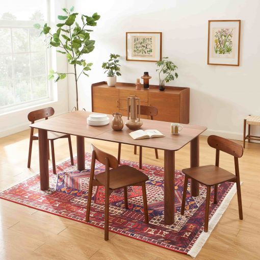 Table à manger PILAR placage noyer extensible 180-240cm