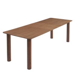 Table à manger PILAR placage noyer extensible 180-240cm