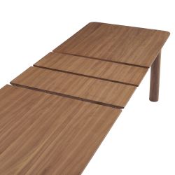 Table à manger PILAR placage noyer extensible 180-240cm