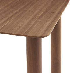 Table à manger PILAR placage noyer extensible 90-160cm