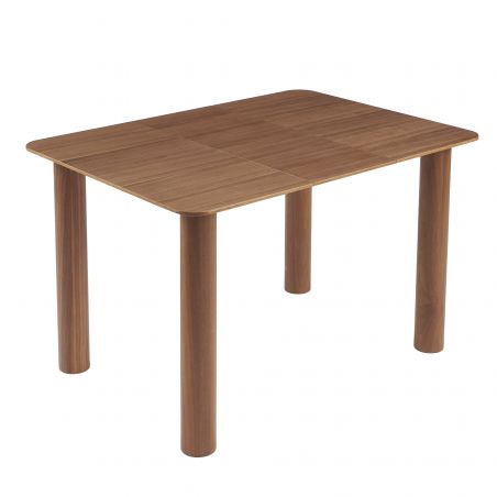 Table à manger PILAR placage noyer extensible 90-160cm